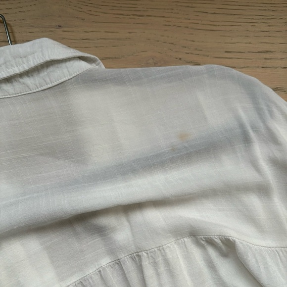 White button down long lounge shirt - Picture 5 of 10